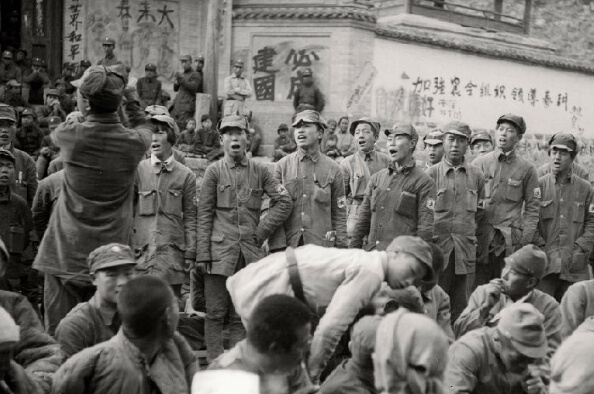 1940年日本人口_图注:1940年元旦,在华日人反战同盟(成员以日俘为主)晋察冀支部