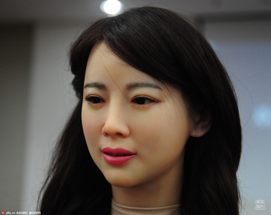 颜值爆表会撒娇 中科大发布首款交互美女机器人8408114-新闻图片库-大视野-搜狐