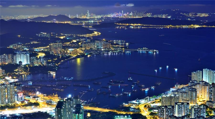 站在香港看深圳和澳门美景