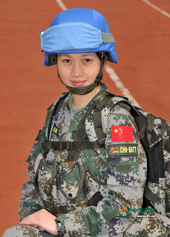 军媒首发中国维和步兵营女兵照