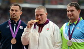 北京时间8月7日，伦敦奥运会男子链球颁奖举行，匈牙利选手帕尔斯以80米59的成绩夺得冠军。斯洛文尼亚...