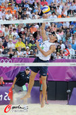 北京时间2012年7月29日，沙滩排球精彩赛况。更多奥运视频>> 更多奥运图片>>
