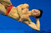 北京时间2012年8月7日，伦敦奥运会男子3米板预赛，秦凯出战。更多奥运视频>> 更多奥运图片>>