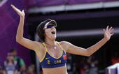 北京时间8月6日凌晨，2012年伦敦奥运会沙滩排球项目在皇家骑兵卫队阅兵场进行到女子组四分之一决赛，...