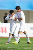 2010年11月25日，广州，2010亚运会男足3、4名决赛，韩国Vs伊朗。