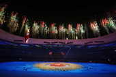 北京奥运会闭幕式焰火表演。新华社/图